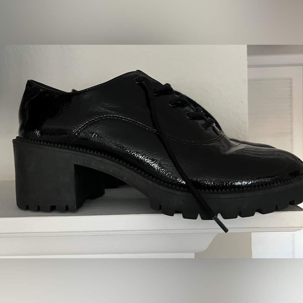 Black Heeled Loafers